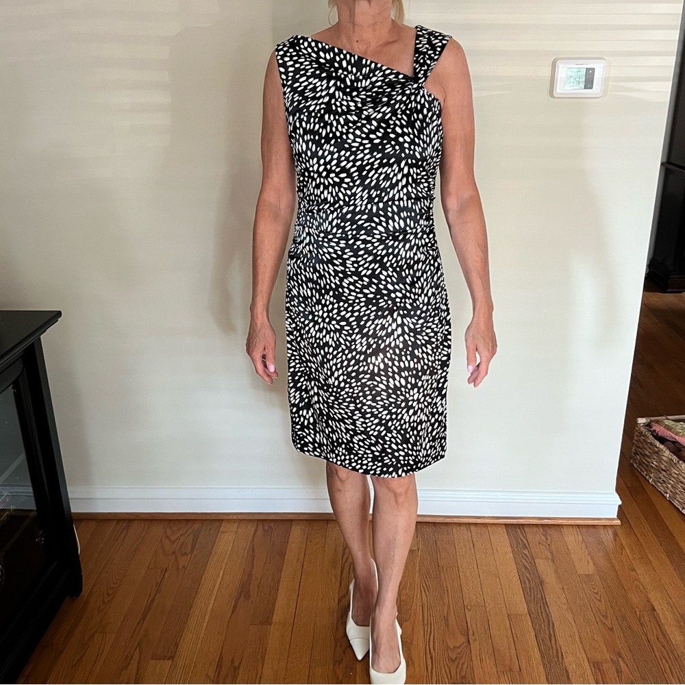 Elegant Black and White Women's Dress